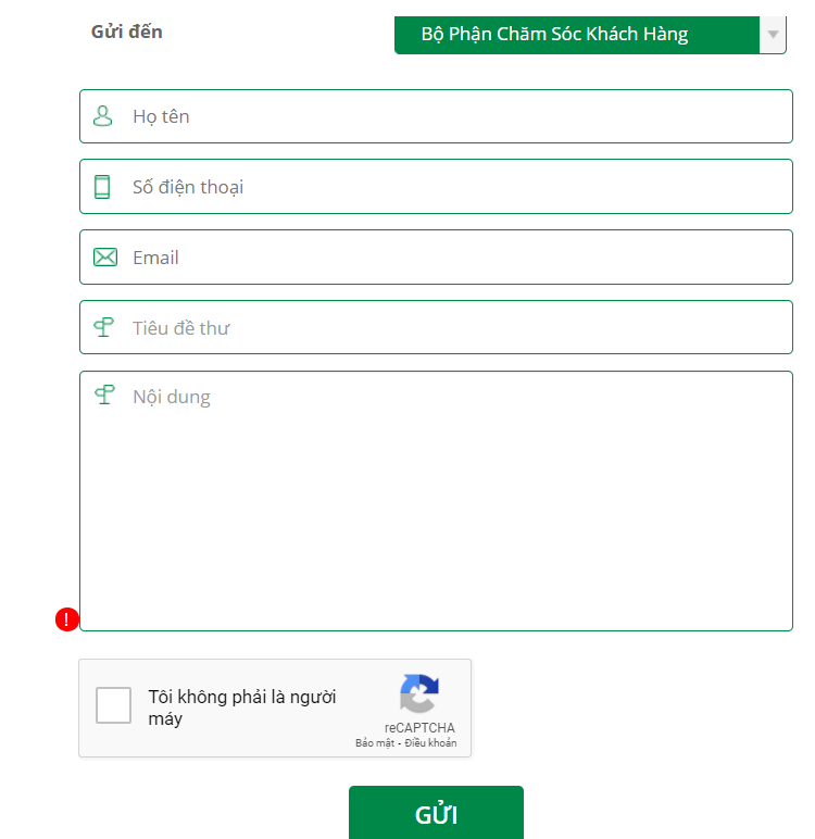 Trung tâm báo sự cố bảo mật website Fe credit