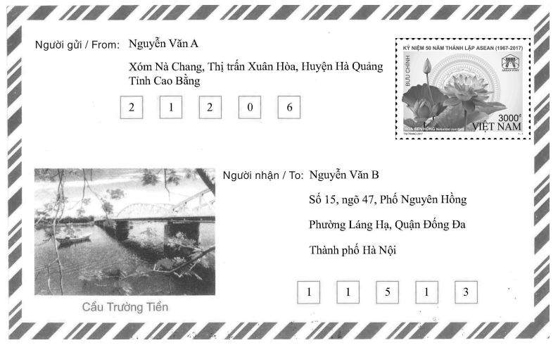 Phải điền mã bưu chính mới nhất khi gửi thư