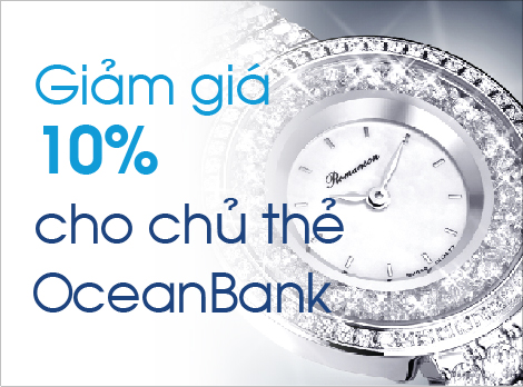 giảm giá 10% cho chủ thẻ oceanbank