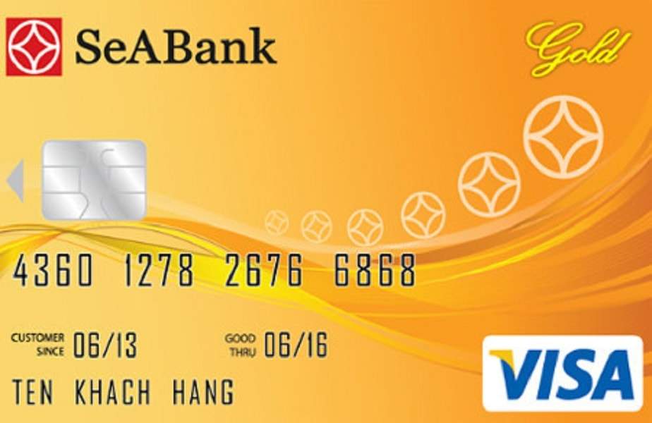 Trong hình là thẻ tín dụng quốc tế SeABank Visa