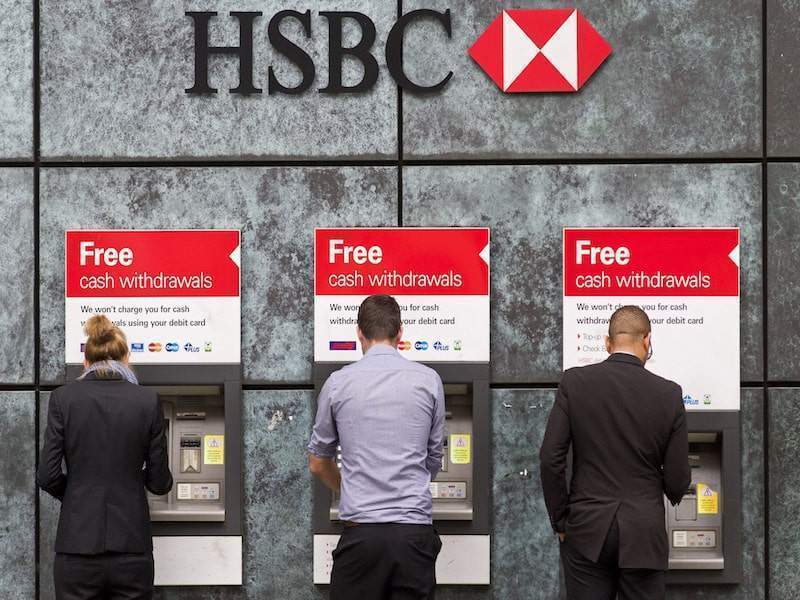 Phí rút tiền thẻ tín dụng HSBC tại cây ATM