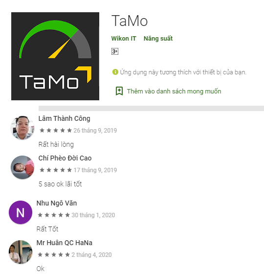 Một số phản hồi khách hàng vay vốn tại Tamo