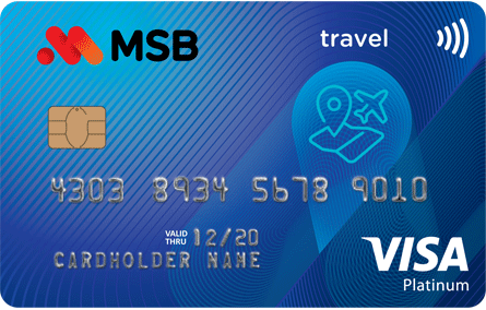 Hoàn 10% cho chi tiêu ở nước ngoài với thẻ tín dụng MSB Visa