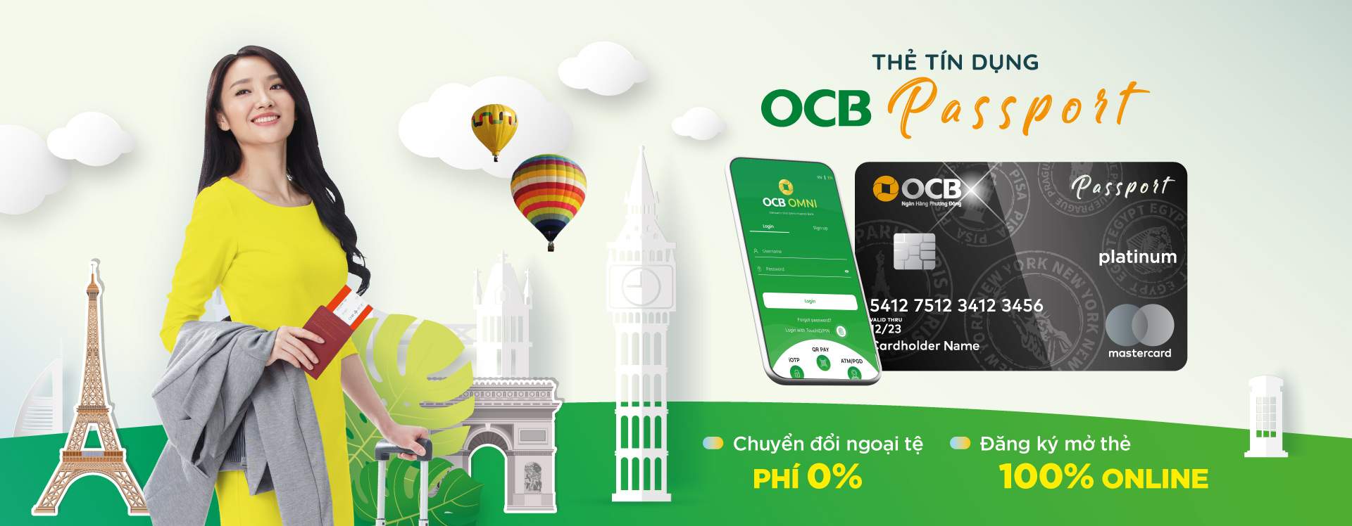 Ưu đãi nhiều lĩnh vực cho khách hàng dùng thẻ tín dụng OCB