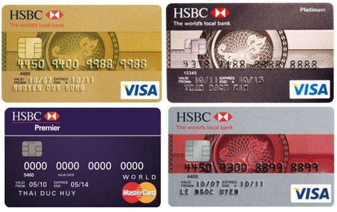 Các loại thẻ HSBC