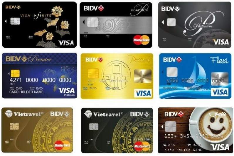 Các loại thẻ BIDV Visa