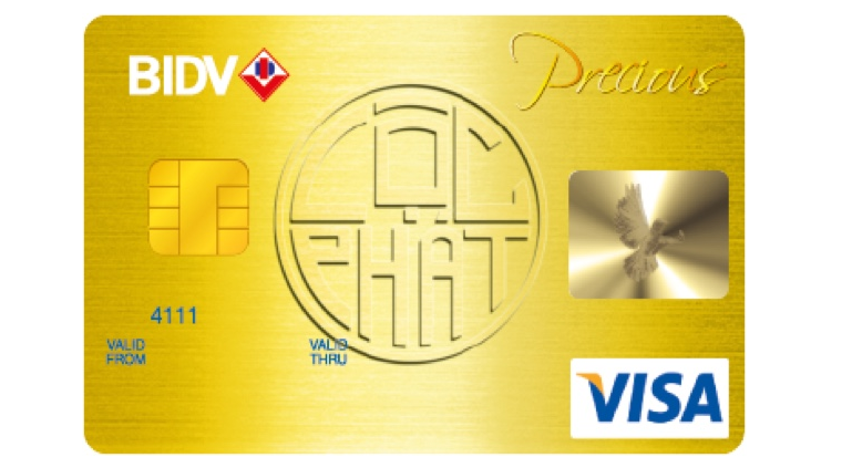 Thẻ BIDV Visa hạng vàng