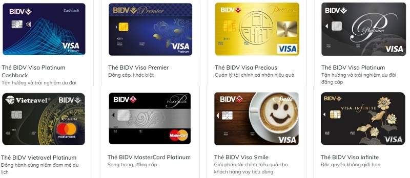 Thẻ tín dụng BIDV có hạn mức bao nhiêu?