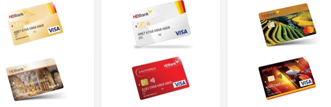 Biểu phí và lãi suất thẻ tín dụng HDBank