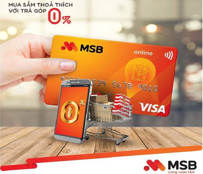 Mua sắm trả góp với thẻ tín dụng MSB dễ dàng