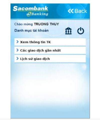 Chọn xem tài khoản