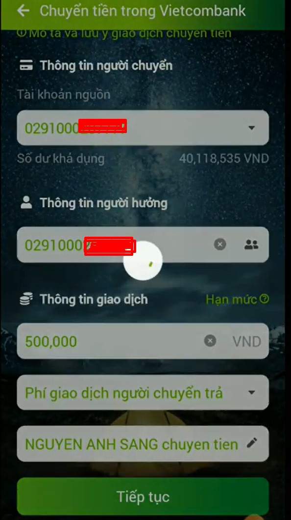 Hướng dẫn cách chuyển tiền trên điện thoại Vietcombank đơn giản