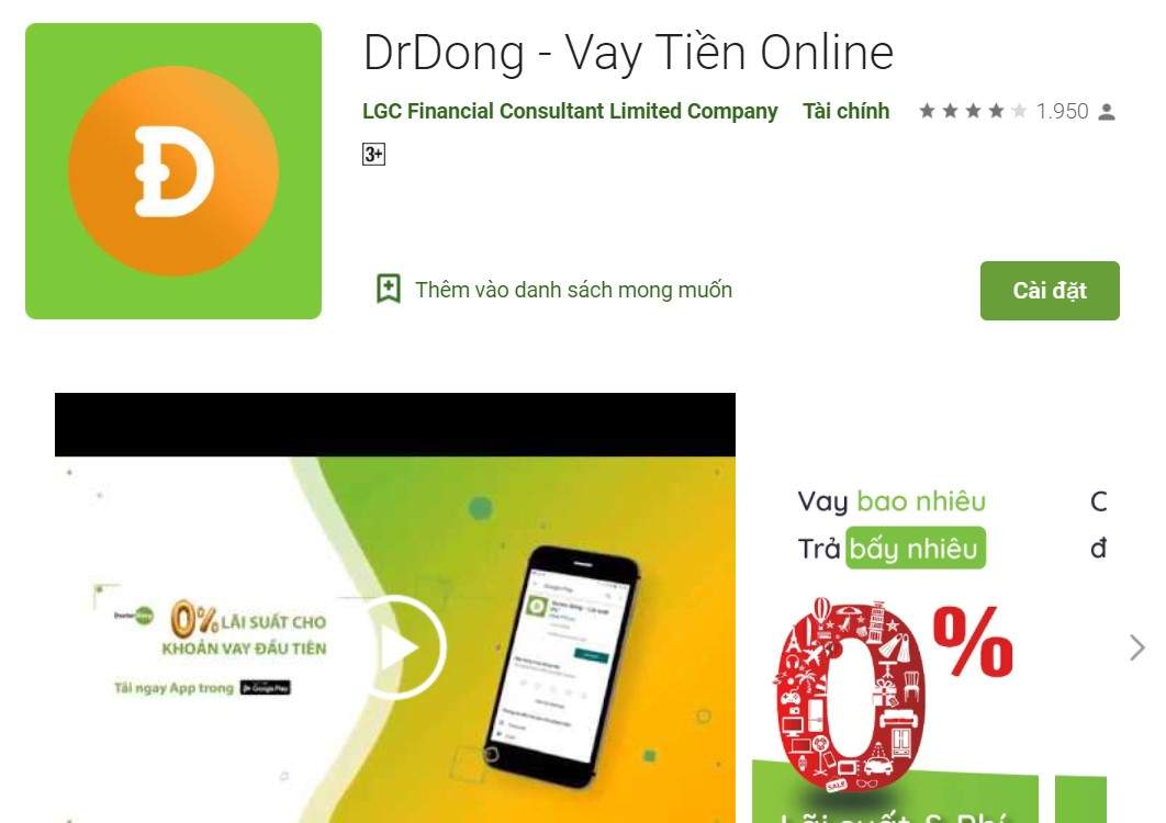 Hướng dẫn tải app Doctor Đồng - Nhận ngay ưu đãi lãi suất 0%