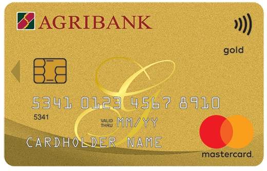 Thẻ tín dụng quốc tế Agribank MasterCard vàng