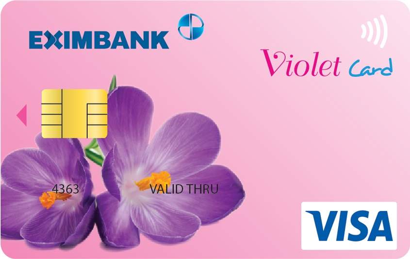 Thẻ tín dụng Eximbank Visa Violet