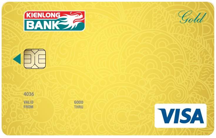 Thẻ tín dụng quốc tế Kienlongbank Visa Gold
