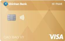 Thẻ Tín Dụng Shinhan Visa Cá Nhân Hi-Point Vàng