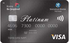 Thẻ tín dụng quốc tế Shinhan Bank Visa hạng bạch kim