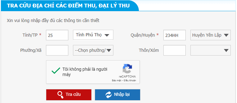Tra cứu điểm thu bảo hiểm y tế tại các huyện của Phú Thọ