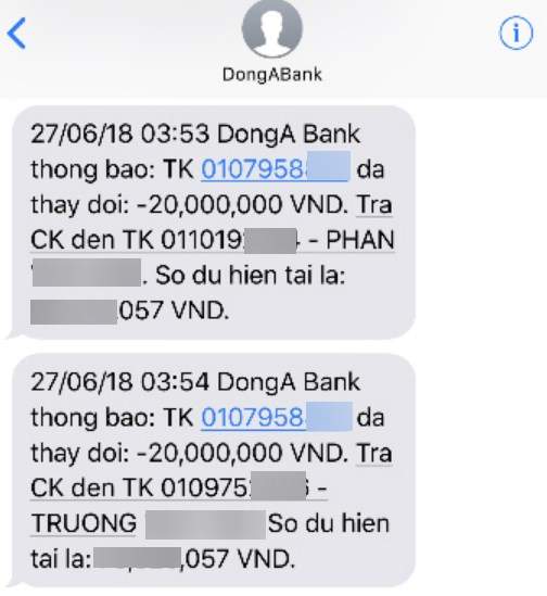 Tra cứu STK qua SMS Banking