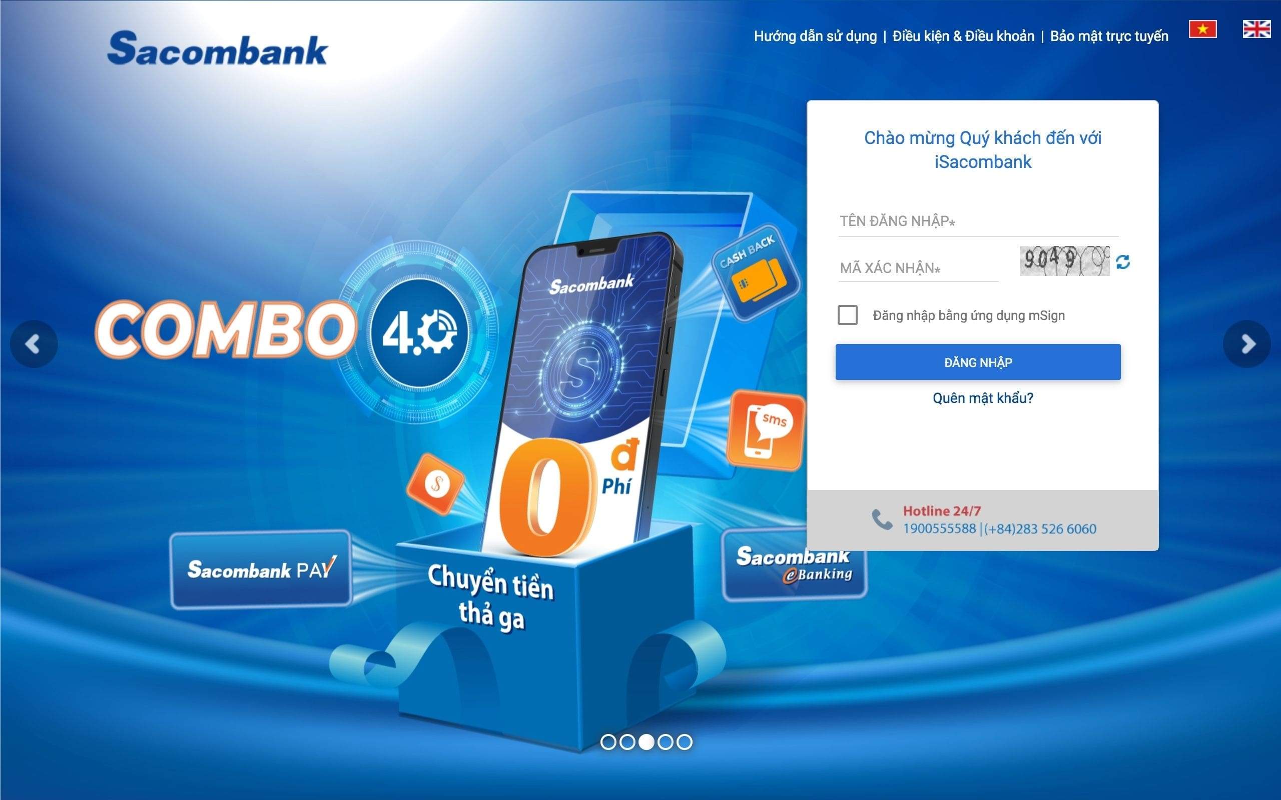 Tra cứu số tài khoản qua SMS Banking