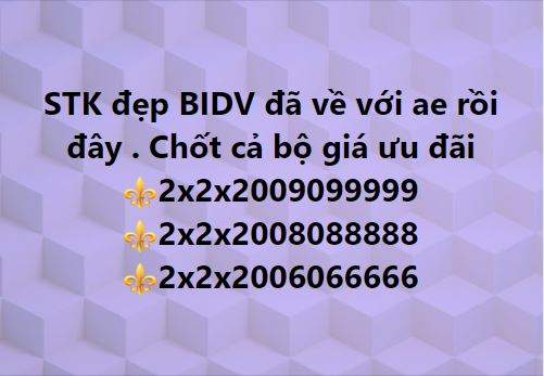 Số tài khoản BIDV được rao bán tràn lan trên mạng