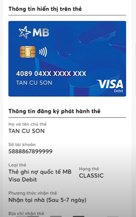 Cách làm thẻ ATM online MB Bank giao thẻ tận nhà
