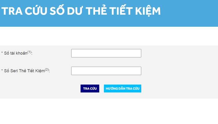 Tra cứu số dư sổ tiết kiệm online 