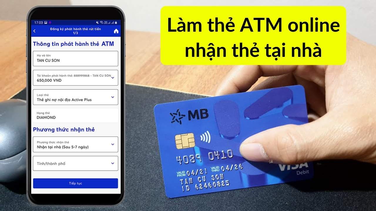 Làm thẻ ATM online nhận thẻ tại nhà