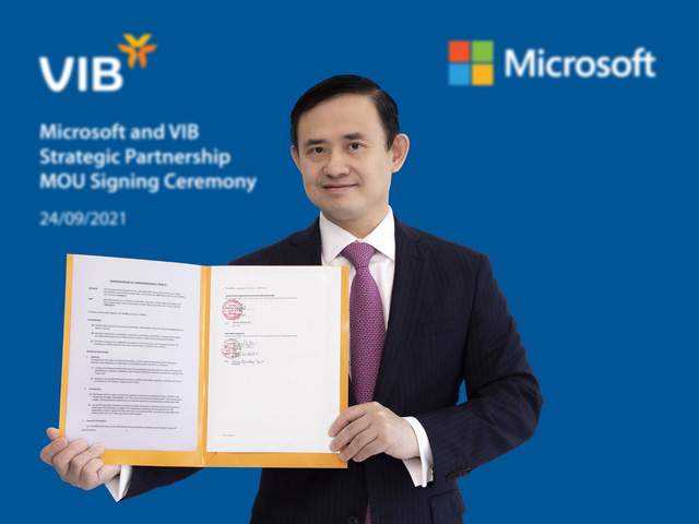VIB hợp tác Microsoft Việt Nam triển khai nền tảng điện toán đám mây