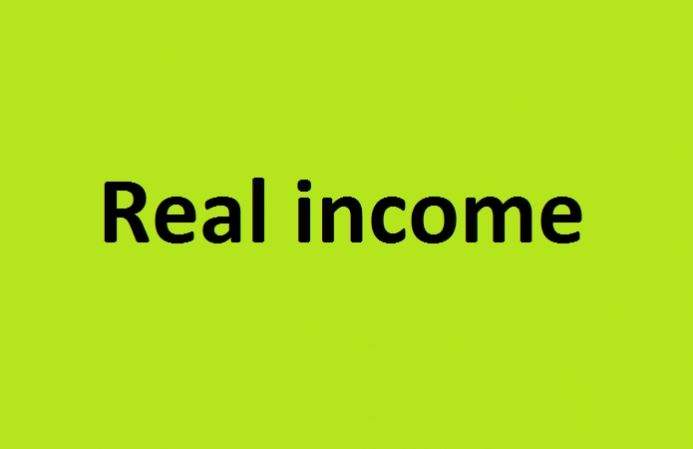 Thu nhập thực tế trong tiếng Anh được gọi là Real Income