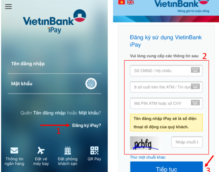 Hướng dẫn đăng nhập VietinBank iPay trên điện thoại và sử dụng