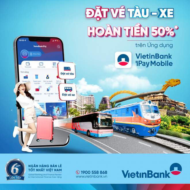thanh toán vé tàu Vietinbank