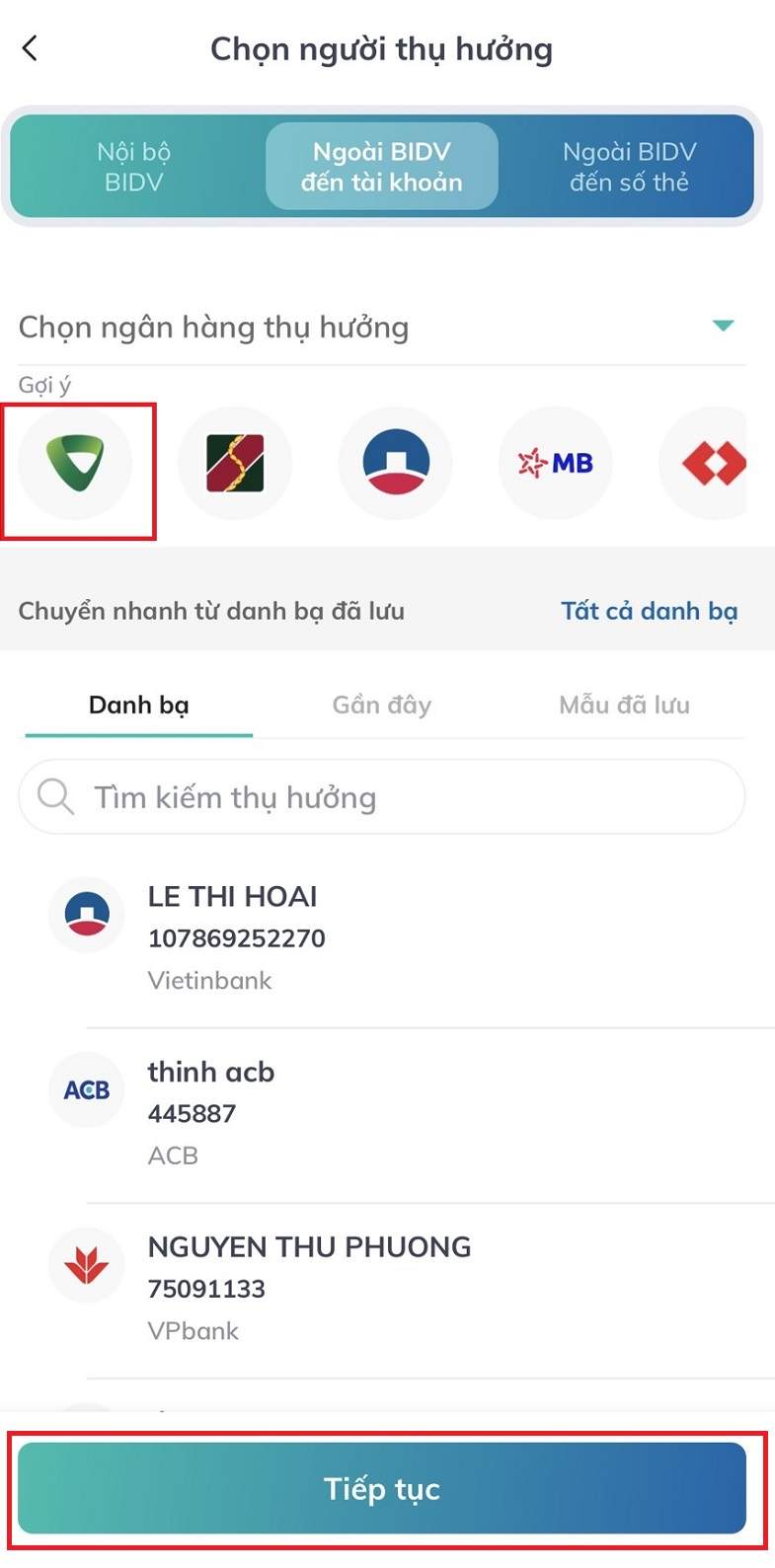 Nạp tiền vào Vietcombank- các bước thực hiện