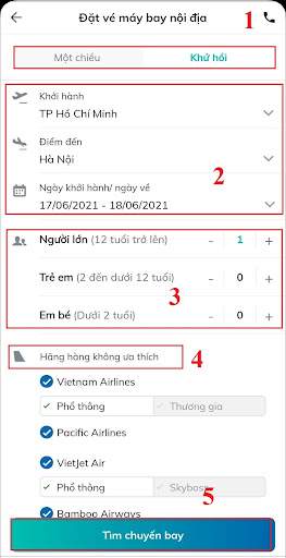 Tìm chuyến bay