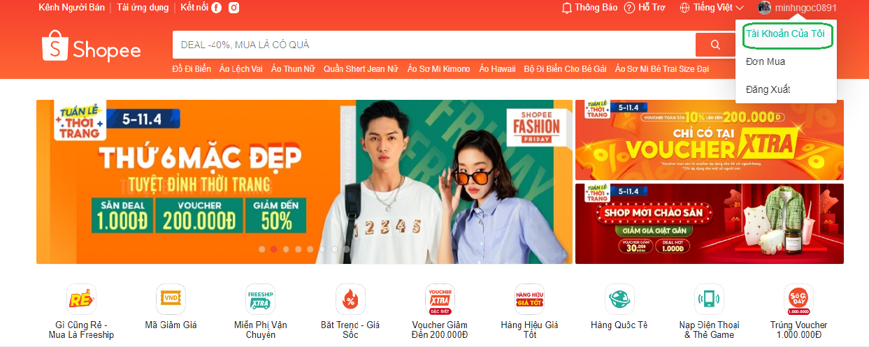 Cách liên kết tài khoản ngân hàng Vietcombank với Shopee