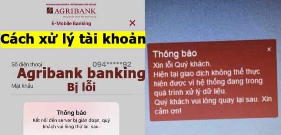 các lỗi thường gặp internet banking agribank