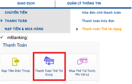 thanh toán bằng internet banking