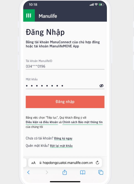 đăng nhập manuconnect