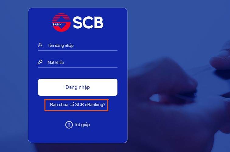 Hướng dẫn cách đăng ký Internet Banking SCB bước 2