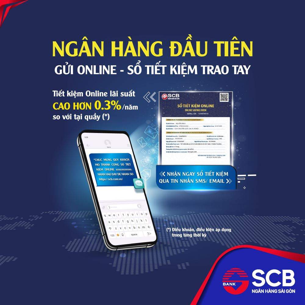 lãi suất gửi tiết kiệm ngân hàng scb