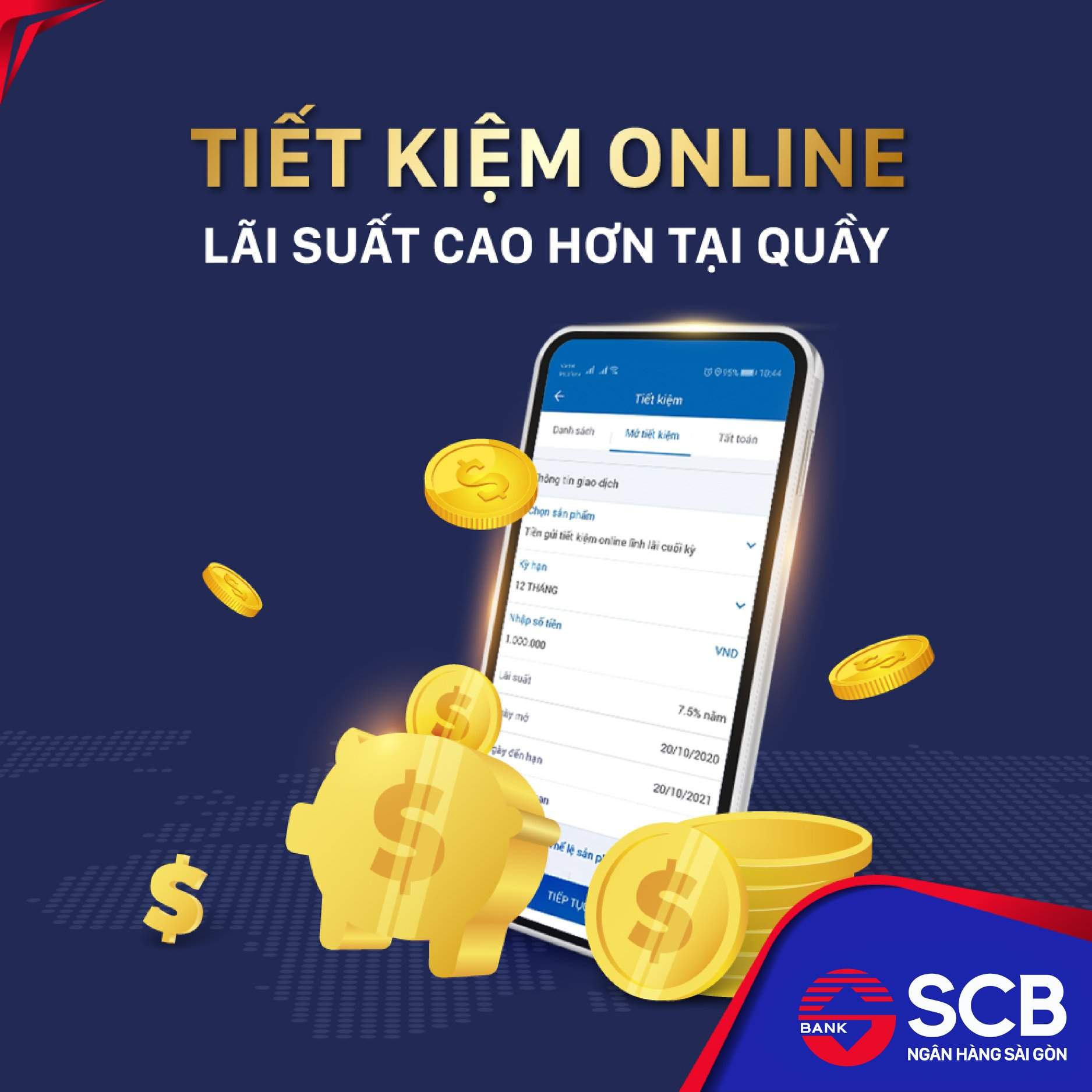 LÃI SUẤT GỬI TIẾT KIỆM NGÂN HÀNG SCB