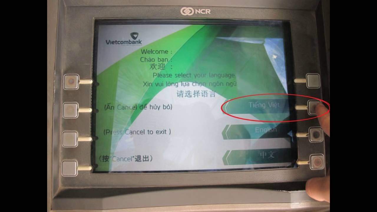 Cách chuyển tiền qua ATM bước 2