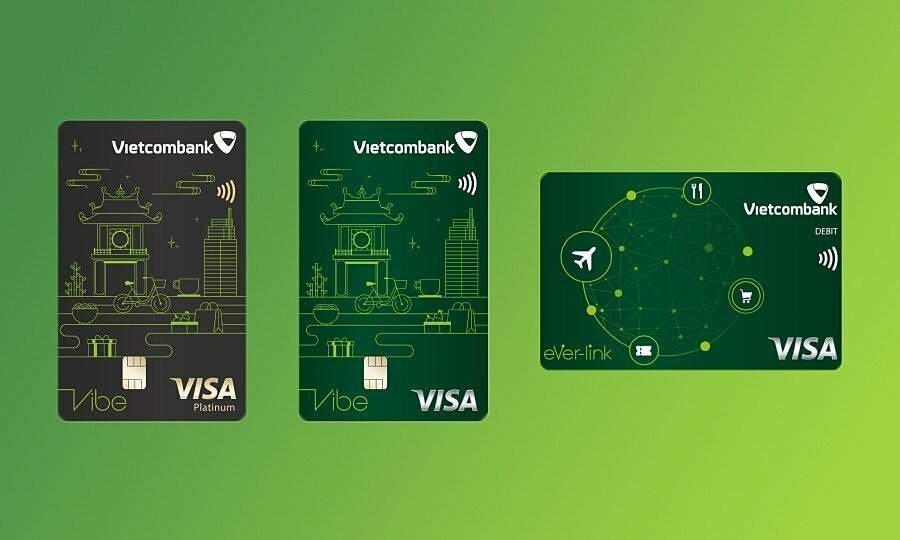 Bộ ba sản phẩm thẻ Vietcombank Visa mới ra mắt