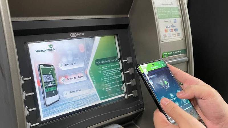 Màn hình cây ATM Vietcombank