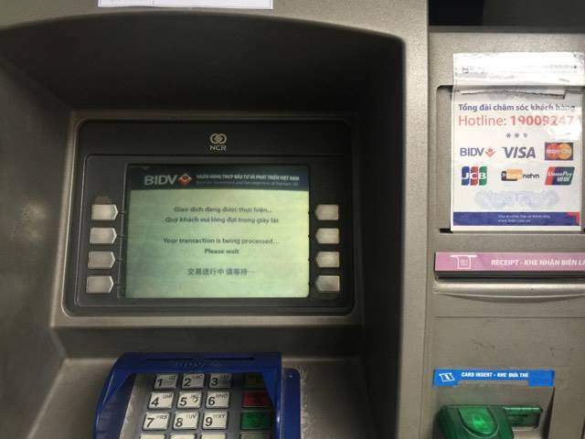 Chuyển khoản tại cây ATM bị lỗi