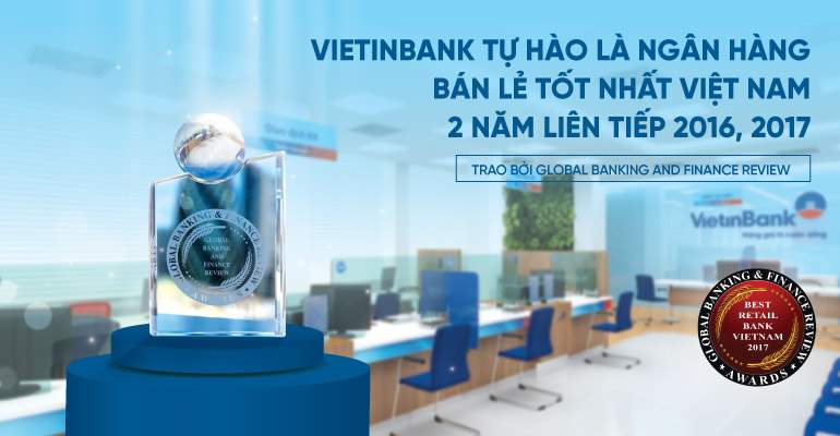 Vietinbank đạt giải ngân hàng bán lẻ tốt nhất Việt Nam 2016