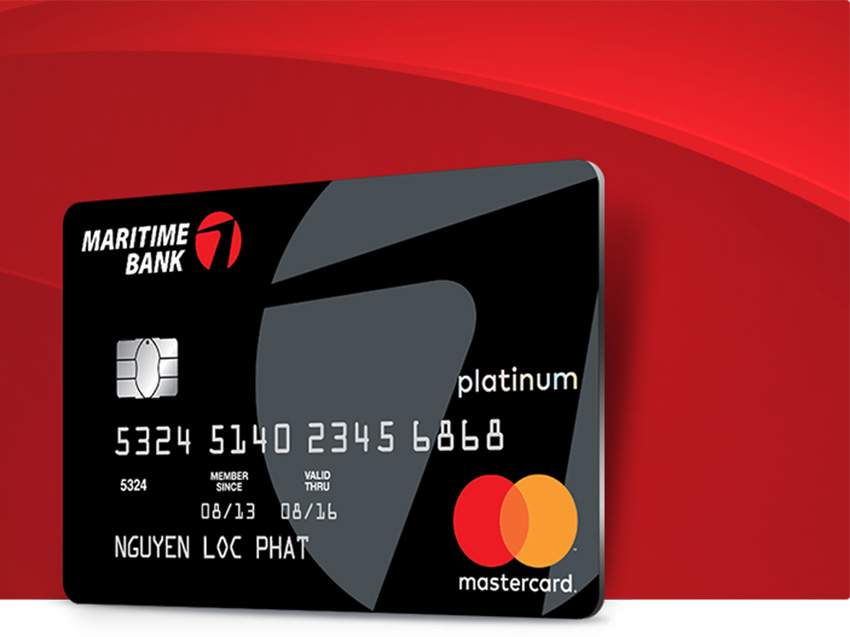 Thẻ Mastercard Maritime Bank được nhiều người lựa chọn