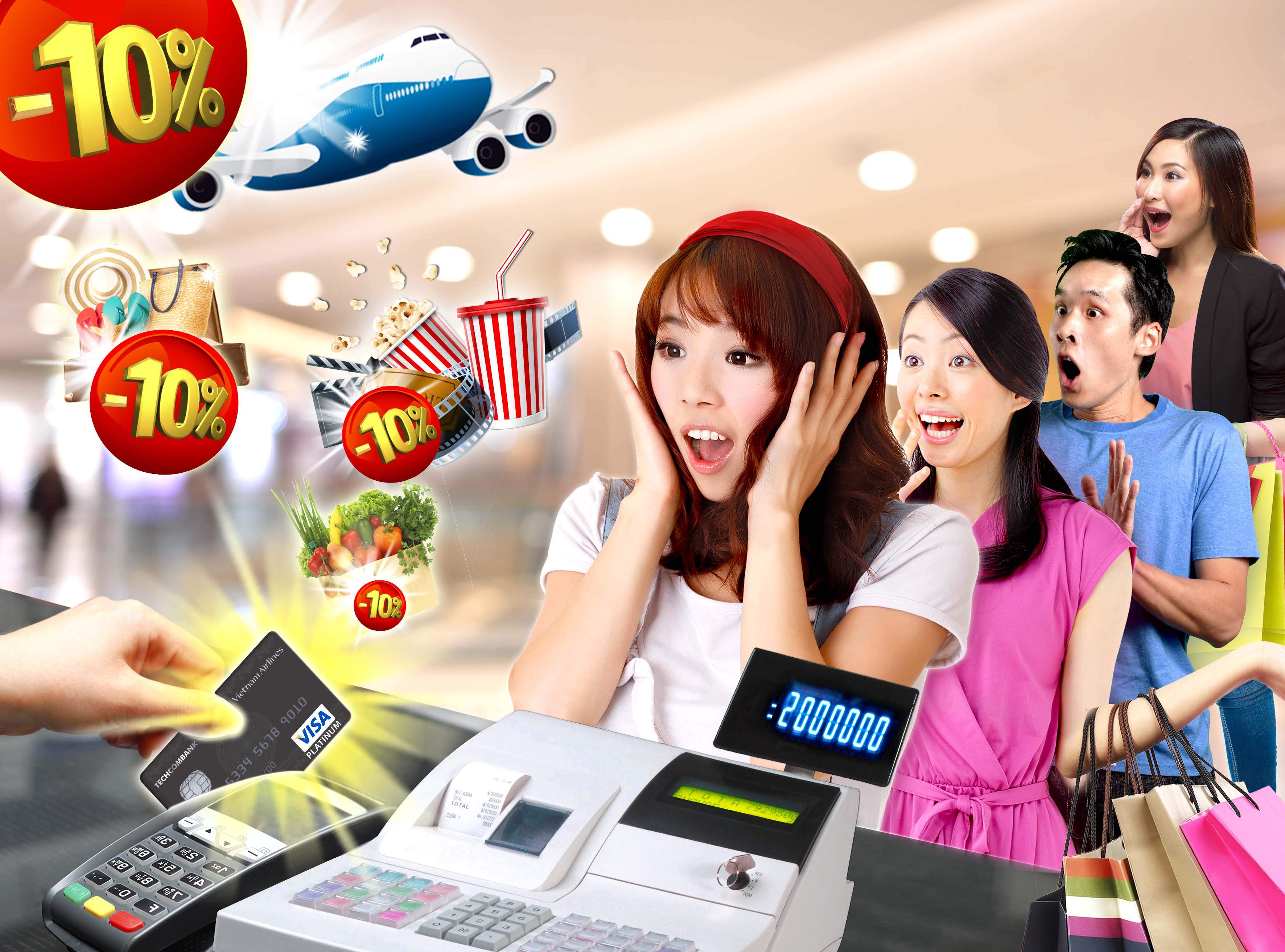 nhiều chương trình ưu đãi khi thanh toán bằng thẻ visa