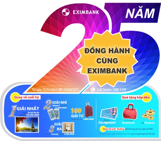 Chương trình gửi tiết kiệm có quà tặng của EximBank